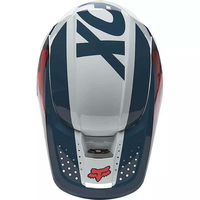 Casco Moto V1 Trice Gris/Naranjo Fox | Casco Moto Fox casco fox racing motocross mtb