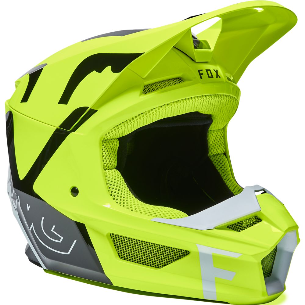 Casco Moto V1 Skew Amarillo Fox | Casco Moto Fox casco fox racing motocross mtb