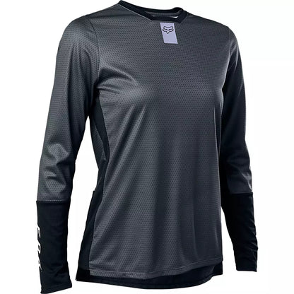 Polera Bicicleta Mujer Defend Manga Larga Gris Fox polera bicicleta fox mtb