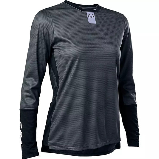 Polera Bicicleta Mujer Defend Manga Larga Gris Fox