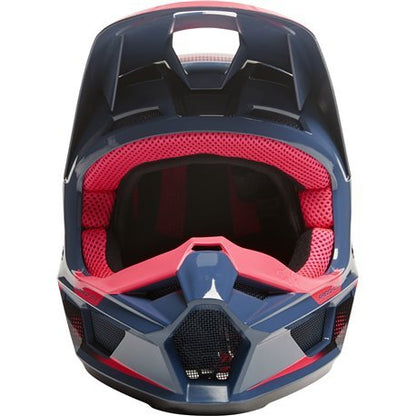 Casco Moto Niño V1 Dier Ece Azul/Rosado Fox | Casco Moto Fox casco fox racing motocross mtb