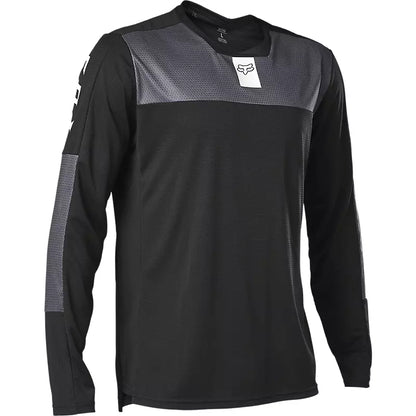 Polera Bicicleta Defend Manga Larga Negro Fox polera bicicleta fox mtb