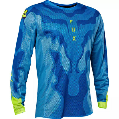 Polera Moto Airline Exo Azul/Amarillo Fox polera moto fox motocross