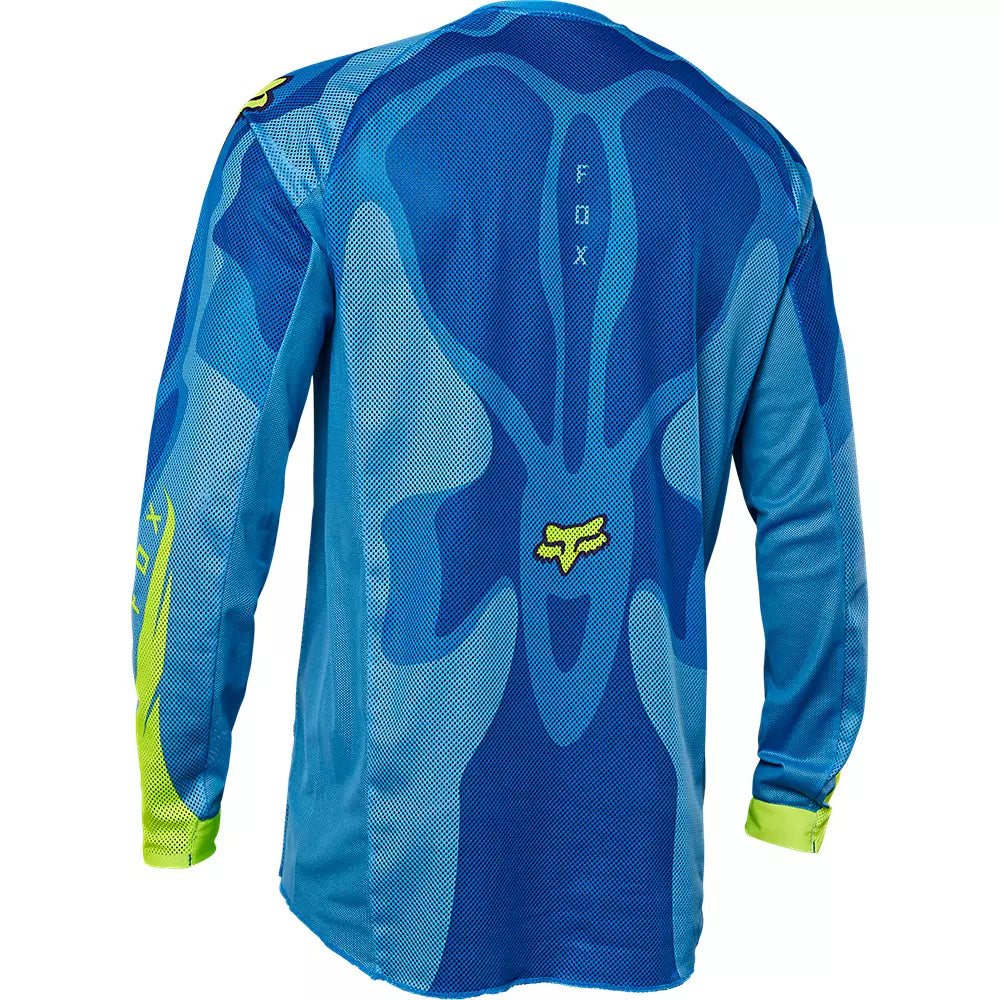 Polera Moto Airline Exo Azul/Amarillo Fox polera moto fox motocross