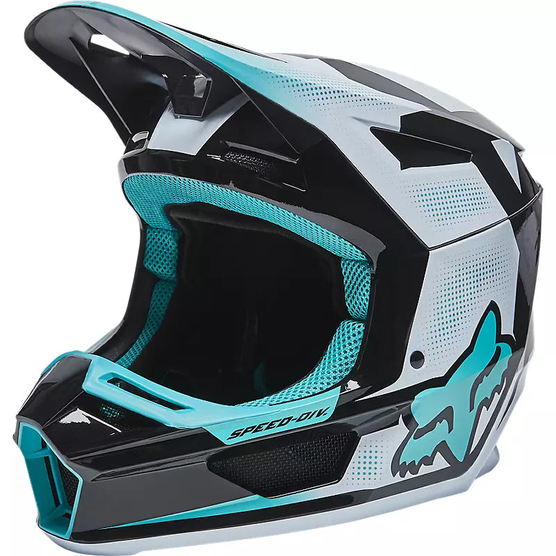 Casco Moto V2 Dier Celeste Fox | Casco Moto Fox casco fox racing motocross mtb