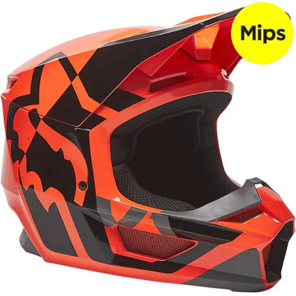 Casco Moto V1 Lux Naranjo Fox | Casco Moto Fox casco fox racing motocross mtb