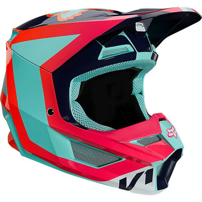 Casco Moto V1 Niño Voke Aqua Fox | Casco Moto Fox casco fox racing motocross mtb