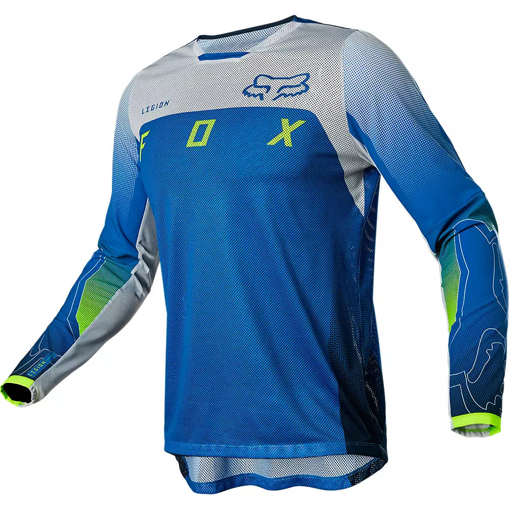 Polera Moto Legion Air Scanz Azul Fox polera moto fox motocross