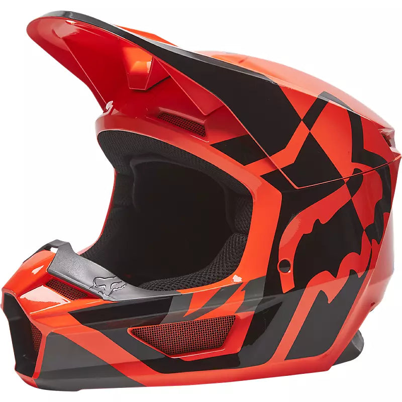 Casco Moto V1 Lux Naranjo Fox | Casco Moto Fox casco fox racing motocross mtb