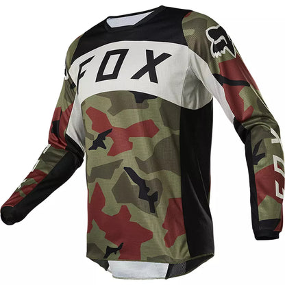 Polera Moto 180 BKNR Camo Verde Fox