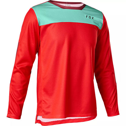 Polera Bicicleta Niño Defend Moth Rojo Fox polera bicicleta fox mtb
