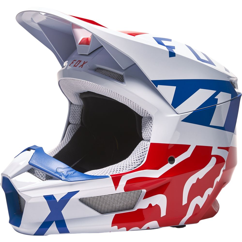 Casco Moto V1 Skew Blanco Fox | Casco Moto Fox casco fox racing motocross mtb