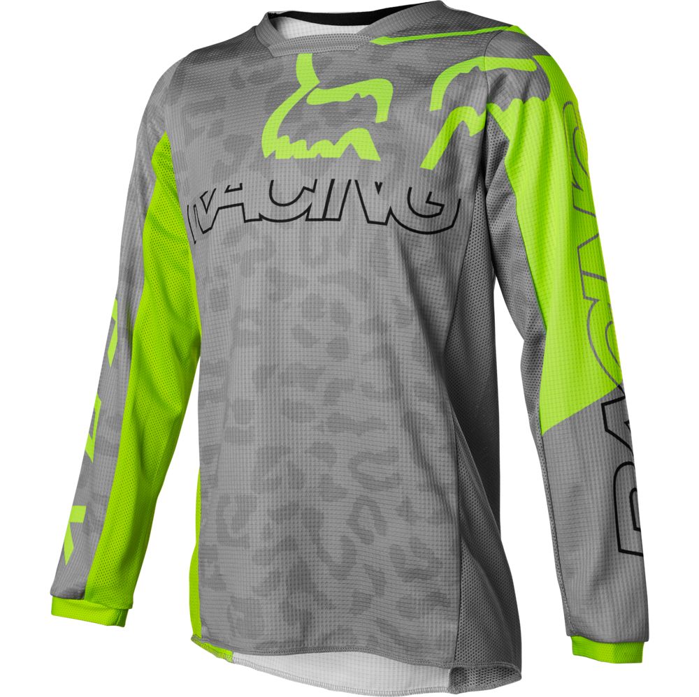 Polera Moto Niña 180 Skew Gris Fox polera moto fox motocross
