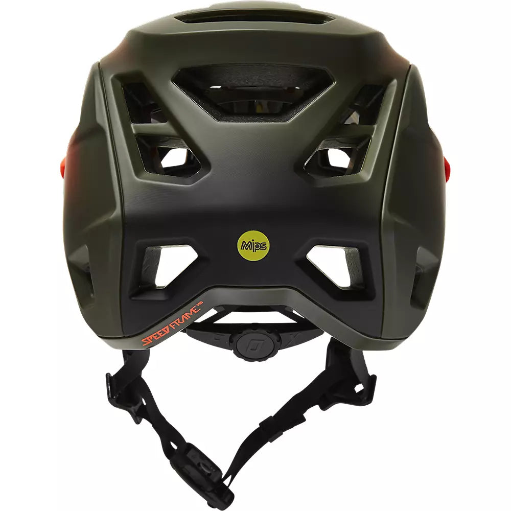 Casco Bicicleta Speedframe Pro Fade Verde Oliva/Naranjo Fox | Casco MTB Fox casco fox racing motocross mtb