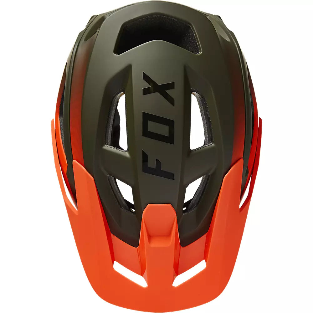 Casco Bicicleta Speedframe Pro Fade Verde Oliva/Naranjo Fox | Casco MTB Fox casco fox racing motocross mtb