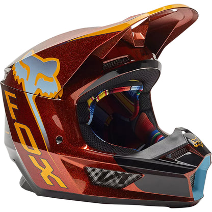 Casco Moto V1 CNTRO Naranjo Fox | Casco Moto Fox casco fox racing motocross mtb