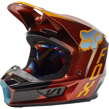 Casco Moto V1 CNTRO Naranjo Fox | Casco Moto Fox casco fox racing motocross mtb