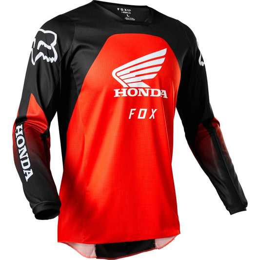 Polera Moto 180 Honda Negro/Rojo Fox polera moto fox motocross