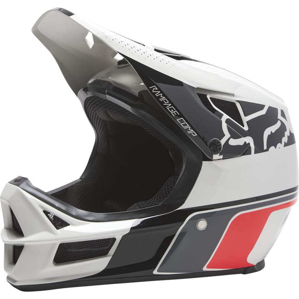 Casco Bicicleta Rampage Comp DRTSRFR Gris/Negro Fox | Casco MTB Fox casco fox racing motocross mtb