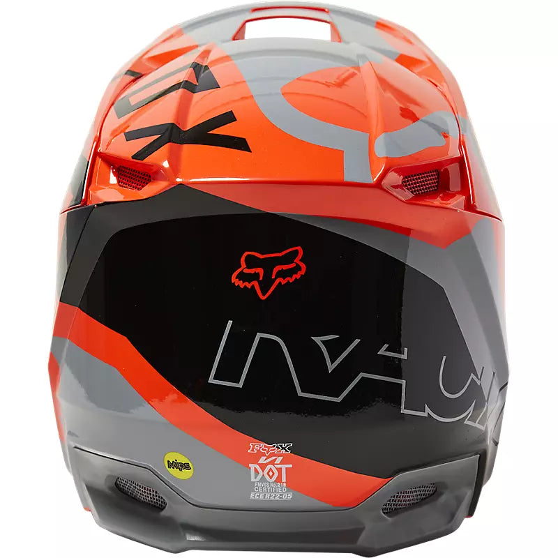 Casco Moto Niño V1 Skew Naranjo Fox | Casco Moto Fox casco fox racing motocross mtb