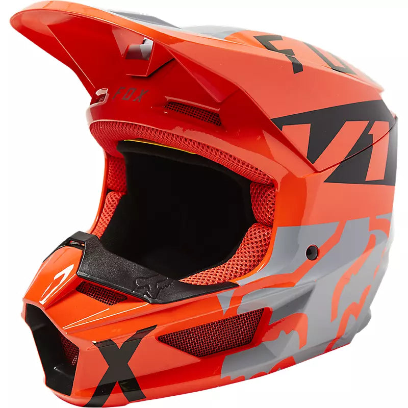Casco Moto Niño V1 Skew Naranjo Fox | Casco Moto Fox casco fox racing motocross mtb