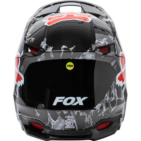 Casco Moto V1 Karrera Ece Negro/Rojo Fox | Casco Moto Fox casco fox racing motocross mtb