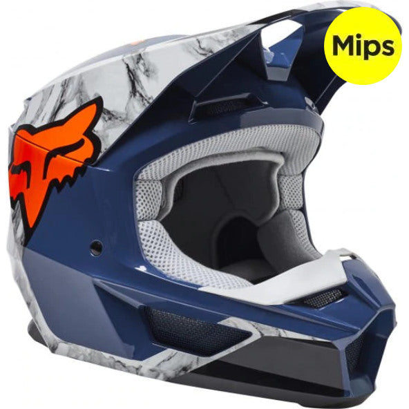 Casco Moto V1 Karrera Azul/Gris Fox | Casco Moto Fox casco fox racing motocross mtb