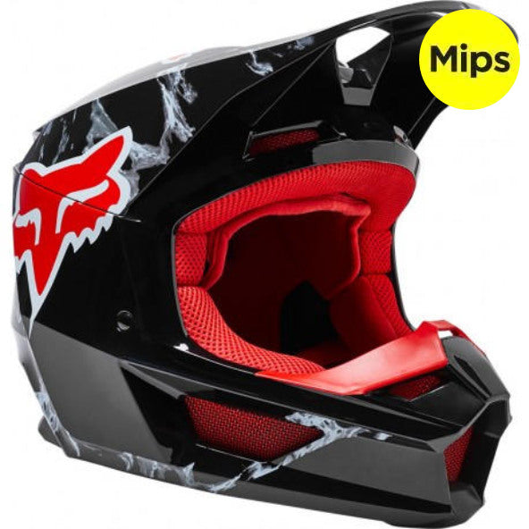 Casco Moto V1 Karrera Ece Negro/Rojo Fox | Casco Moto Fox casco fox racing motocross mtb