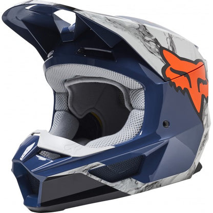 Casco Moto V1 Karrera Azul/Gris Fox | Casco Moto Fox casco fox racing motocross mtb