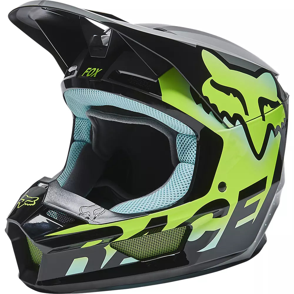 Casco Moto V1 Trice Verde Fox | Casco Moto Fox casco fox racing motocross mtb