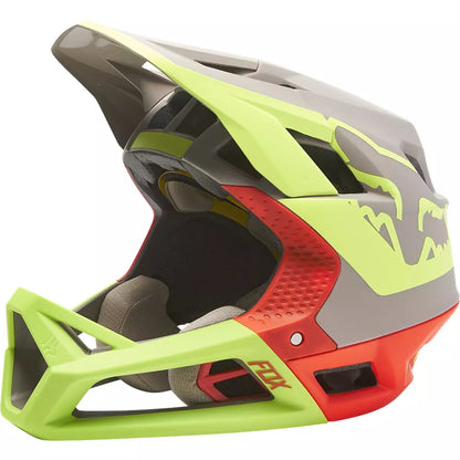 Casco Bicicleta Proframe Tuk Gris/Amarillo/Rojo Fox | Casco MTB Fox casco fox racing motocross mtb