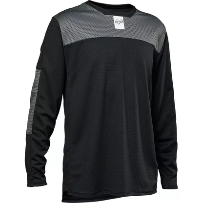 Polera Bicicleta Niño Defend Manga Larga Negro Fox polera bicicleta fox mtb