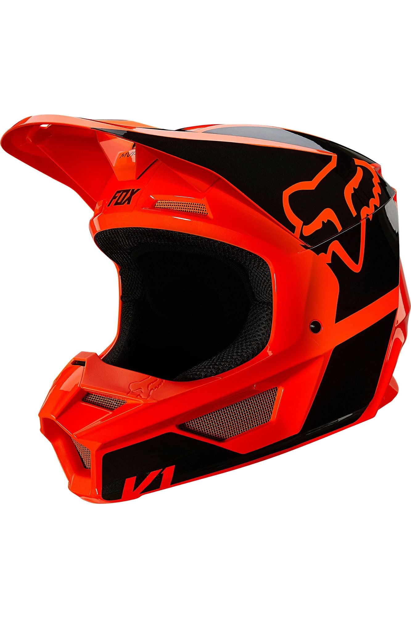 Casco Moto V1 Niño Revn Flo Naranjo Fox | Casco Moto Fox casco fox racing motocross mtb