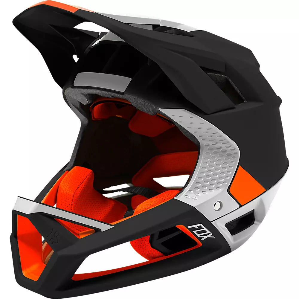 Casco Bicicleta Proframe Blocked Negro/Naranjo Fox | Casco MTB Fox casco fox racing motocross mtb