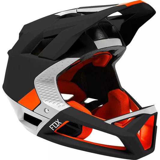 Casco Bicicleta Proframe Blocked Negro/Naranjo Fox | Casco MTB Fox casco fox racing motocross mtb