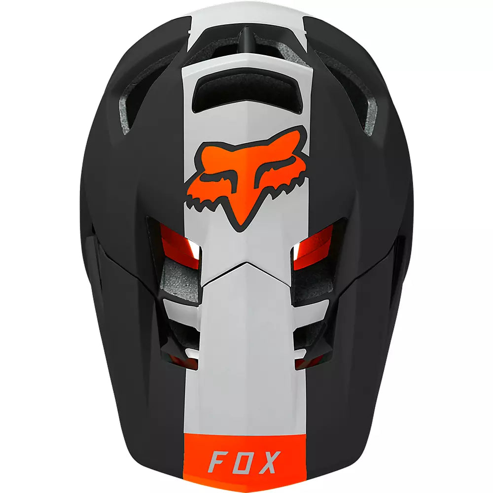 Casco Bicicleta Proframe Blocked Negro/Naranjo Fox | Casco MTB Fox casco fox racing motocross mtb