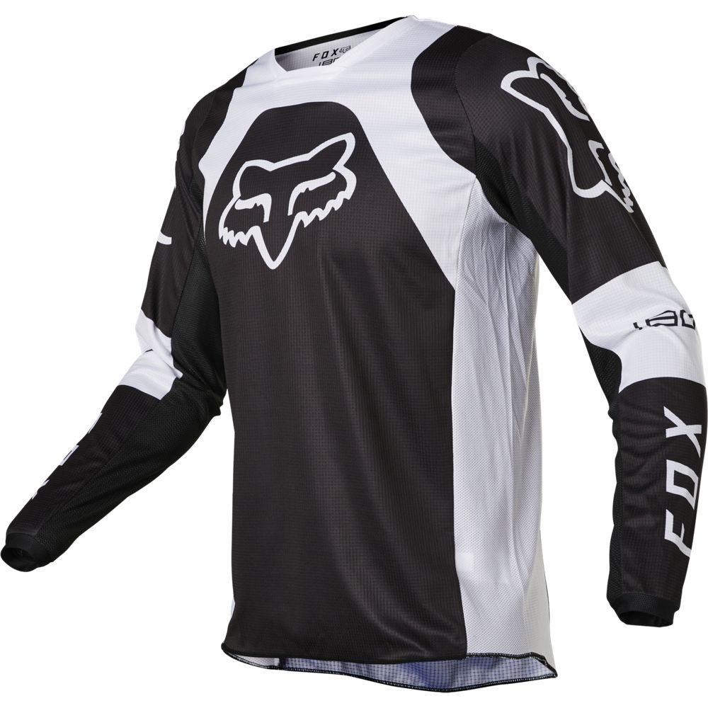 Polera Moto 180 Lux Negro/Blanco Fox polera moto fox motocross