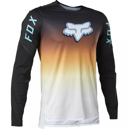 Polera Bicicleta Manga Larga Flexair Race Spec Negro/Naranjo Fox polera bicicleta fox mtb