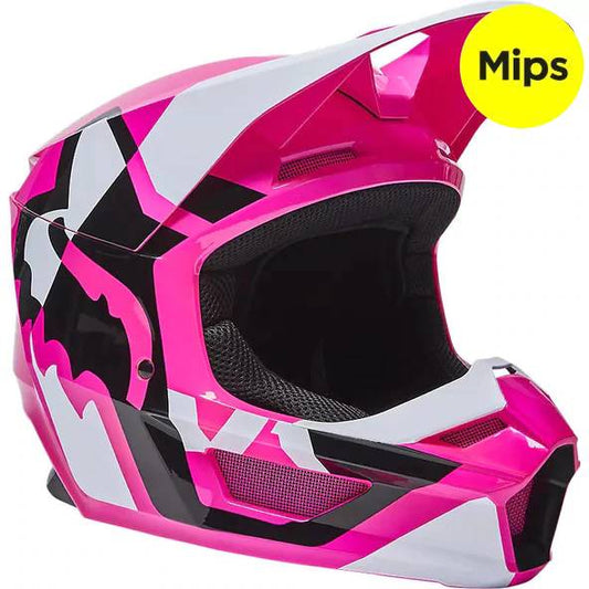 Casco Moto Niño V1 Lux Rosado Fox
