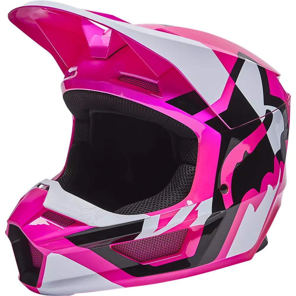 Casco Moto Niño V1 Lux Rosado Fox | Casco Moto Fox casco fox racing motocross mtb