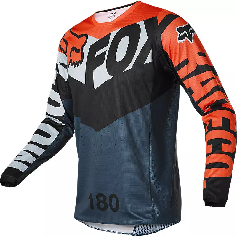Polera Moto 180 TRICE Gris/Naranjo Fox polera moto fox motocross