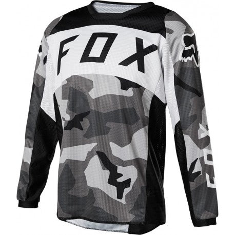 Polera Moto Niño 180 BKNR Camo Negro Fox polera moto fox motocross