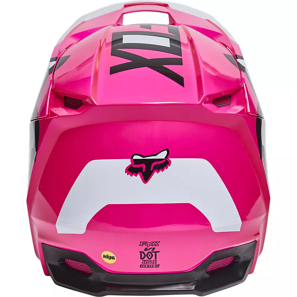 Casco Moto Niño V1 Lux Rosado Fox | Casco Moto Fox casco fox racing motocross mtb