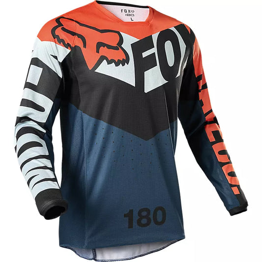 Polera Moto 180 TRICE Gris/Naranjo Fox polera moto fox motocross