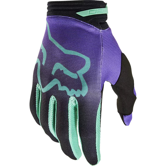 Guantes Moto 180 TOXSYK Negro/Morado/Celeste Fox