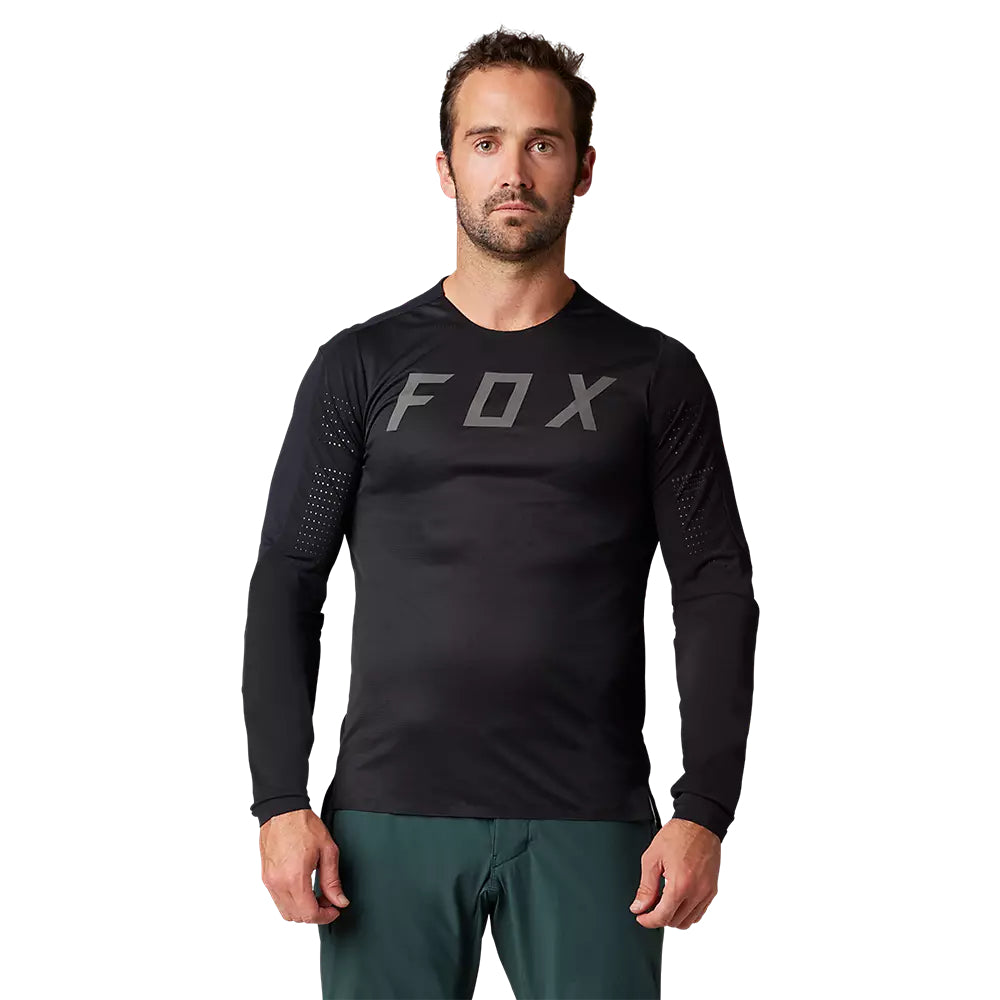 Polera Bicicleta Flexair Pro Manga Larga Negro Fox polera bicicleta fox mtb