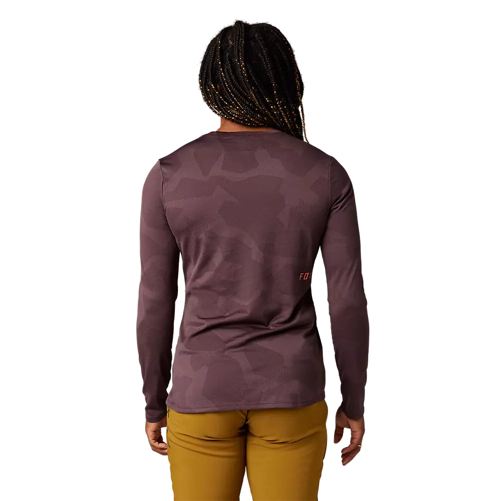 Polera Bicicleta Mujer Ranger Trudi™ Manga Larga Morado Fox polera bicicleta fox mtb
