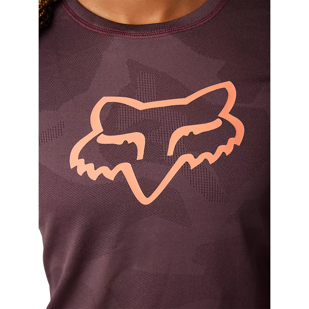 Polera Bicicleta Mujer Ranger Trudi™ Manga Larga Morado Fox polera bicicleta fox mtb