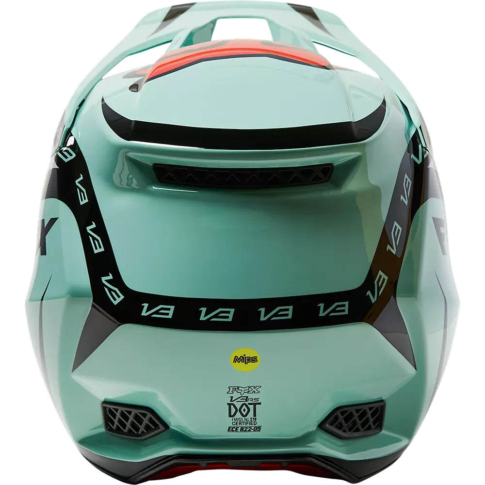 Casco Moto V3 RS DVIDE Verde Agua Fox | Casco Moto Fox casco fox racing motocross mtb