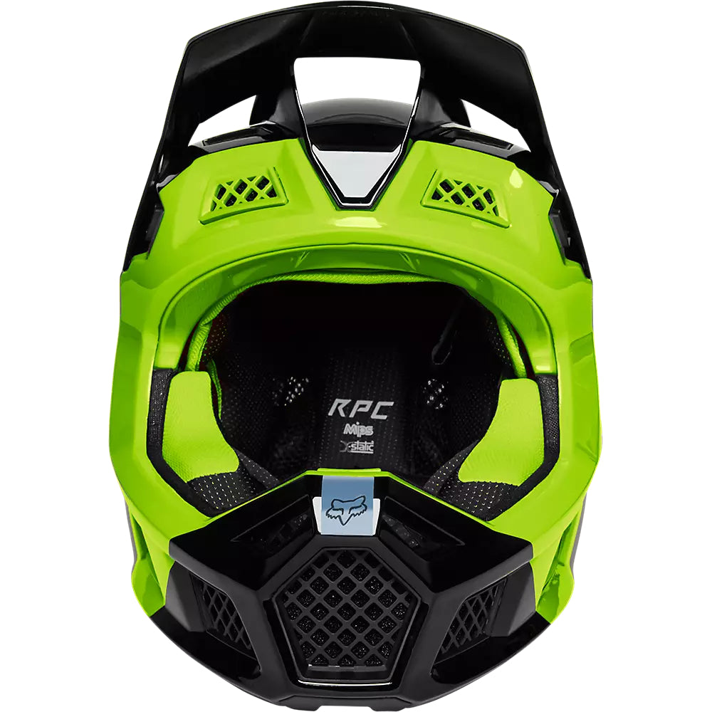 Casco Bicicleta Rampage Pro Carbon Mips™ Fuel Azul/Amarillo Fox | Casco MTB Fox casco fox racing motocross mtb